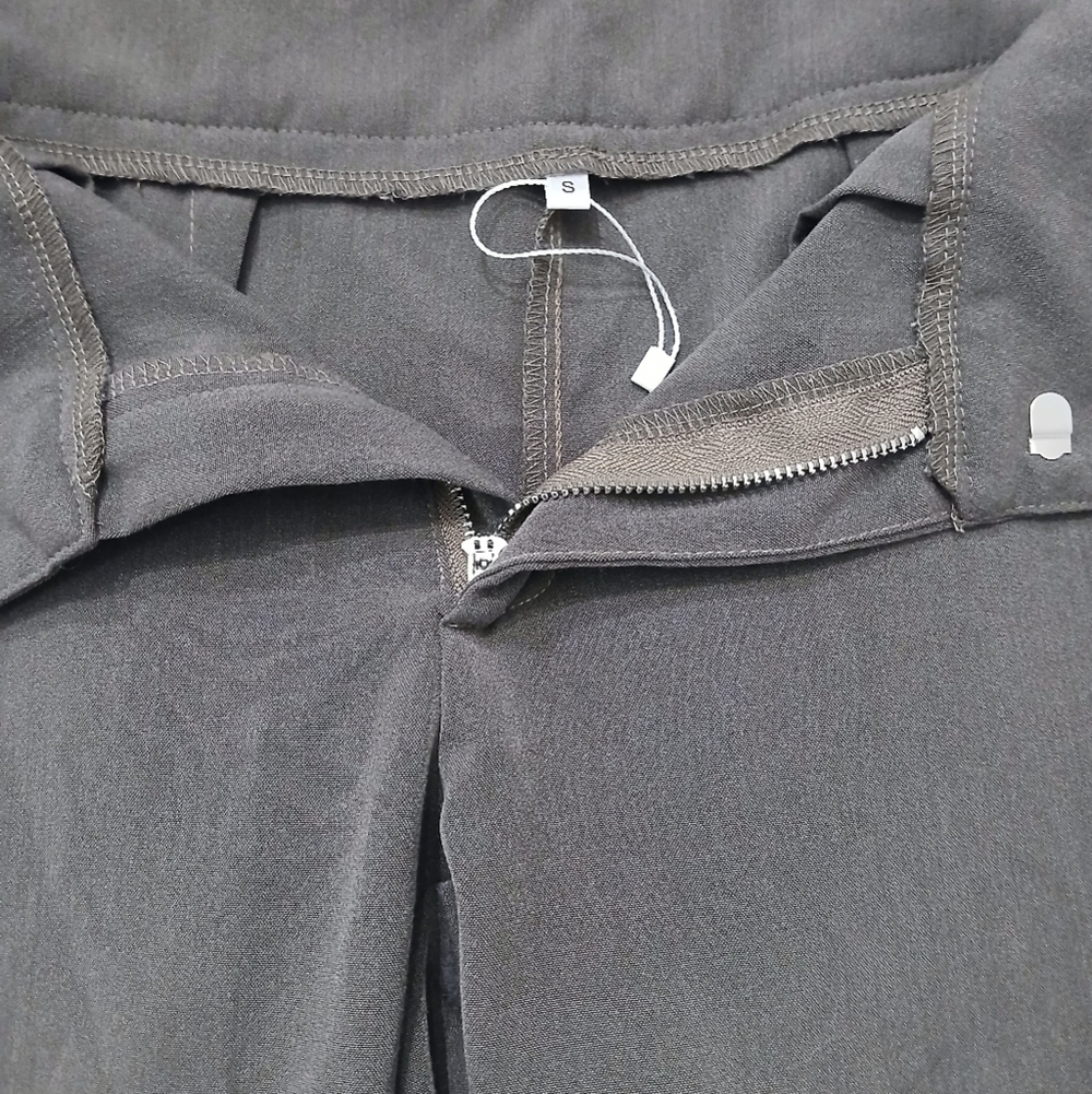 Y2K Grey Flare Stretch Trousers Women's Size:SMALL Bell Bottoms Brand New - Picture 5 of 9